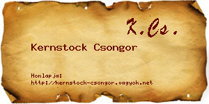 Kernstock Csongor névjegykártya